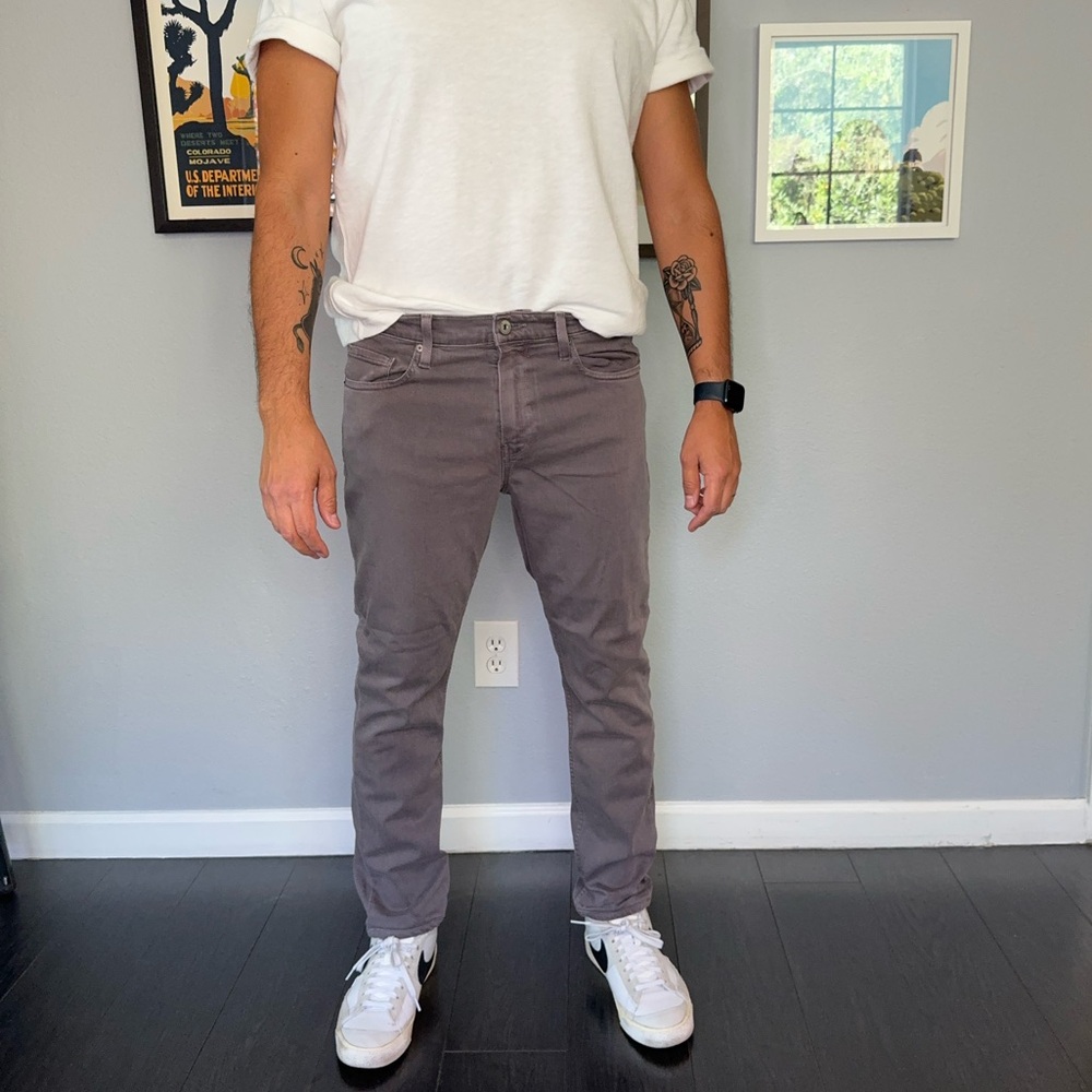 PAIGE Lennox Slim fit Jeans Size 34x33 in Lavender/Gray